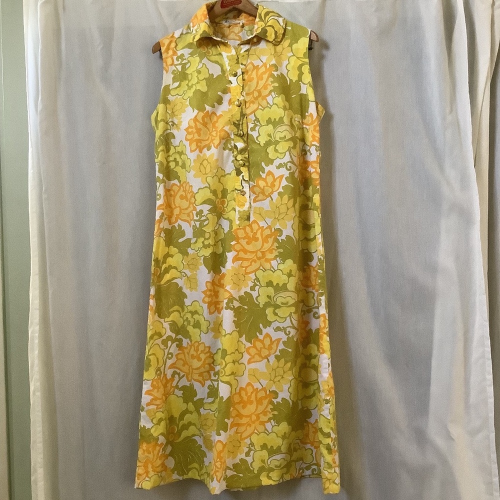 Peuan Thai Studio vintage floral kaftan maxi sun dress 100% cotton